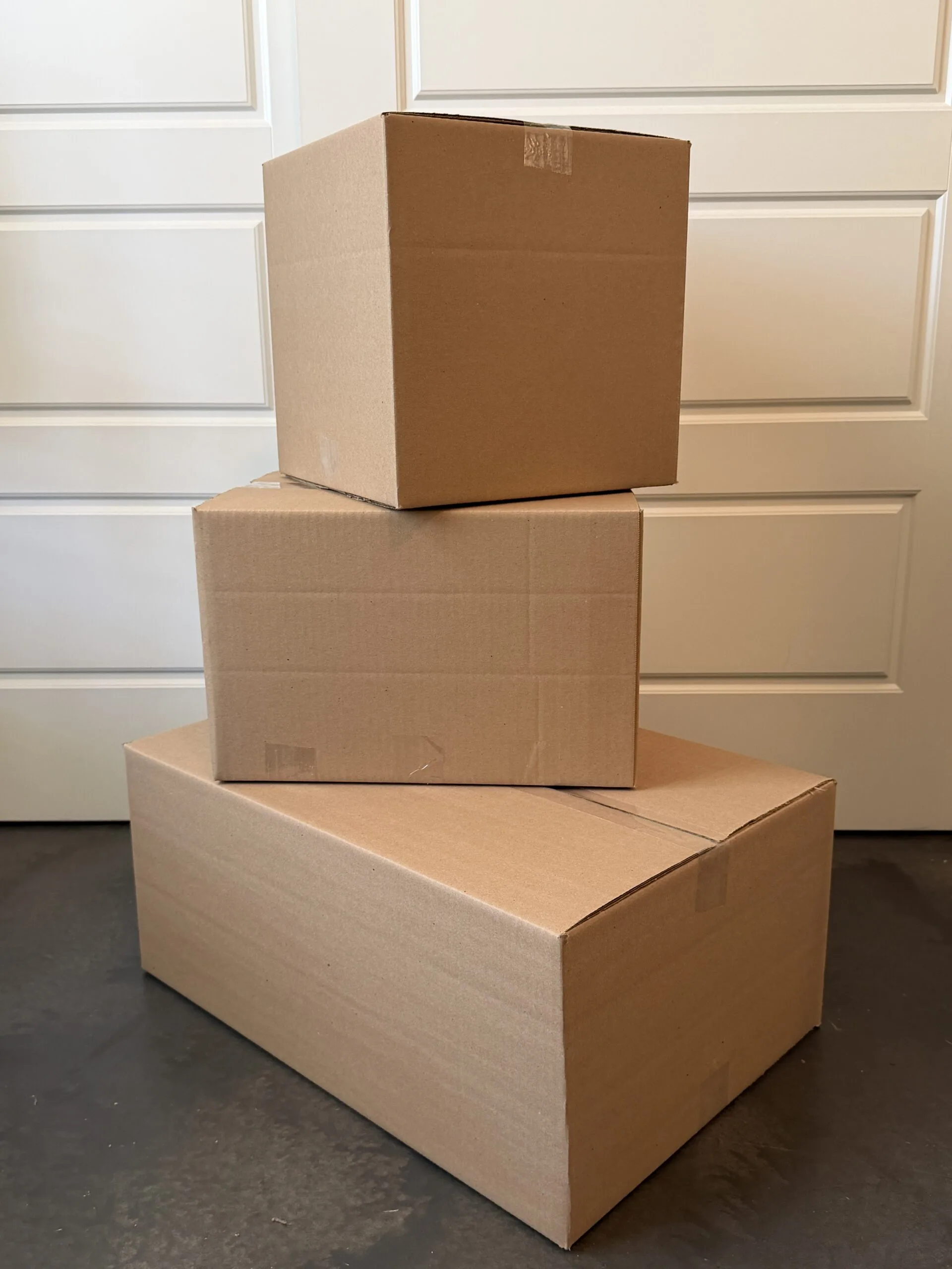 Packed and labeled moving boxes ready for an organized move
